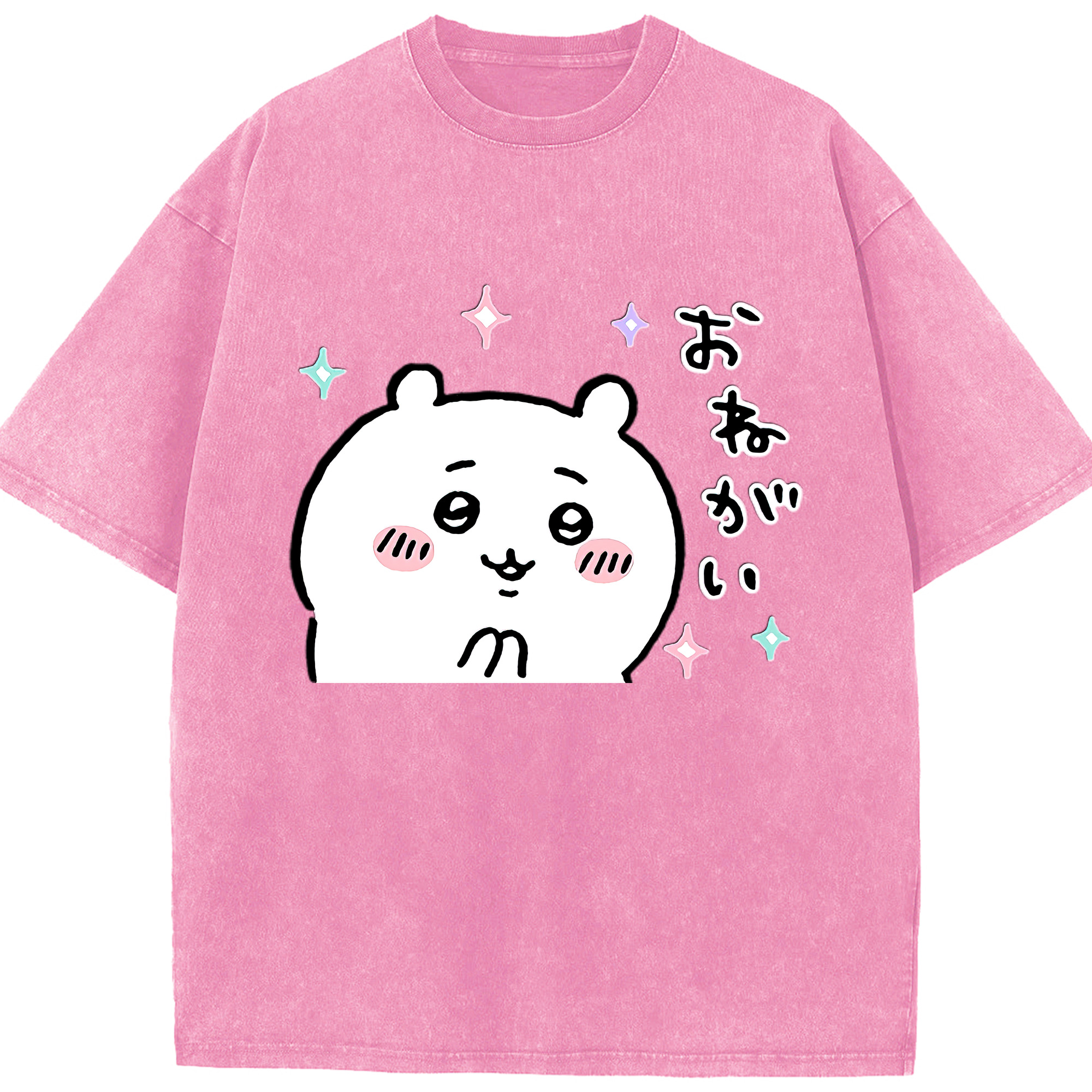 （画像用） ちいかわ ちいかわ Chii-kawa chiikawa 綿100% ヴィンテージ風 半袖Tシャツ（フロントプリント）